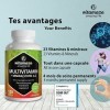 Multivitamines et Minéraux 23 Vitamines A-Z & Minéraux - Substances Minérales et Oligo-Éléments Précieux - 120 Gélules Végéta