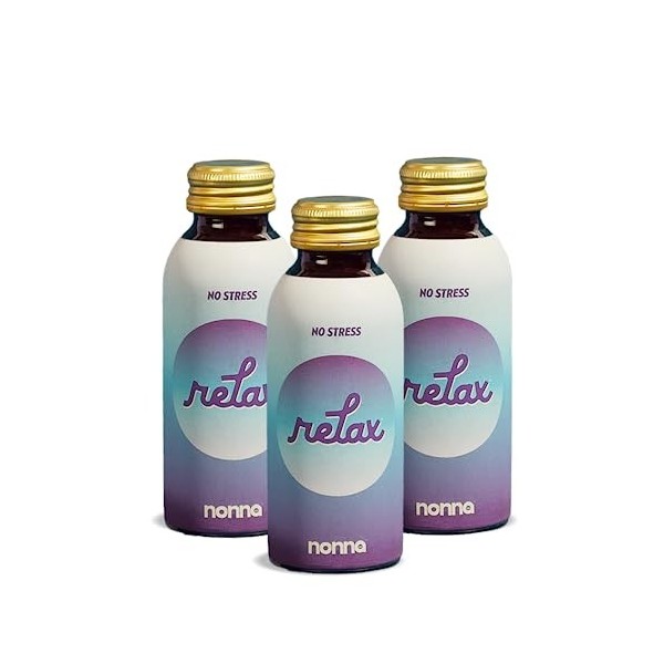 NONNA LAB - Relax - Lot de 3 x 10 ml - Réduit Le Stress - Compléments Alimentaires Action 5 En 1 - Détente & Positive Mood - 
