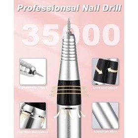 Ponceuse pour Ongles Professionnelle 35000 RPM, Ponceuse à Ongles, Ponceuse Ongles Electrique, Lime Ongles Électrique Machine