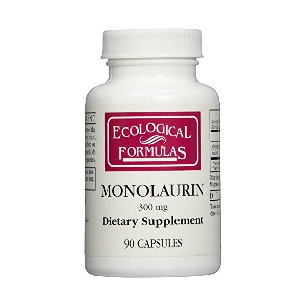 Ecological Formulas Flacon de 90 capsules de monolaurine 300 mg