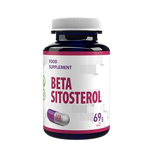 Bêta-sitostérol 400mg 120 gélules végétales à forte dose, soutient la santé de la prostate, réduit la fréquence des mictions 