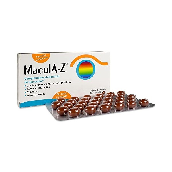 Horus Pharma MaculA-Z 120 Capsules - Complément Alimentaire à Visée Oculaire - Maintien Vision Normale Yeux, Lutte Stress Oxy