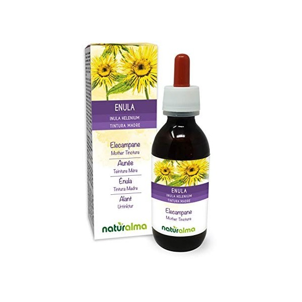 Aunée Inula helenium racines Teinture Mère sans alcool Naturalma | Extrait liquide gouttes 120 ml | Complément alimentaire 