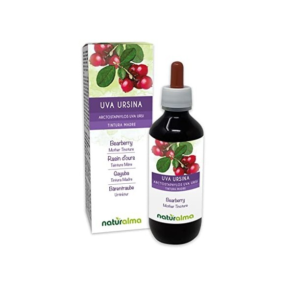 Raisin d’ours ou Busserole Arctostaphylos uva ursi feuilles Teinture Mère sans alcool Naturalma | Extrait liquide gouttes 1
