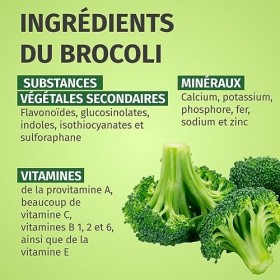 Broccoli 180 capsules de 550 mg - Production allemande - 13% de sulforaphane 71mg - 100% végétalien et sans additifs - st