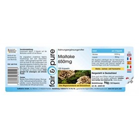 Fair & Pure® - Maitake 650mg Grifola frondosa - végan et naturel - 120 gélules