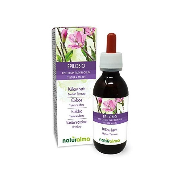 Épilobe Epilobium parviflorum herbe Teinture Mère sans alcool Naturalma | Extrait liquide gouttes 120 ml | Complément alime