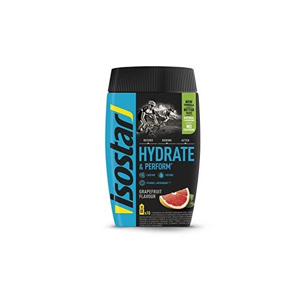 Isostar Hydrate & Perform boisson électrolytique isotonique 2x400g + bouteille de 1000 ml + 500 ml - solution électrolytique 