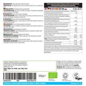 Sevenhills Wholefoods Poudre DHerbe DOrge Bio de dEurope 500g
