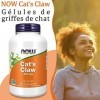 Now Foods, Cats Claw Écorce de Griffe de Chat , 500 mg, 250 Capsules végétales, Testé en Laboratoire, Végétarien, Sans Glut