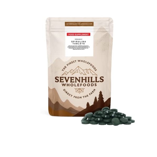 Sevenhills Wholefoods Comprimés Tablettes De Spiruline Bio 2000 x 500mg, 1kg