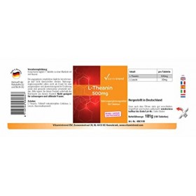 L-Théanine 500mg - ! POUR 6 MOIS ! - Boite de 180 comprimés – Végan - Acide aminé | Vitamintrend®