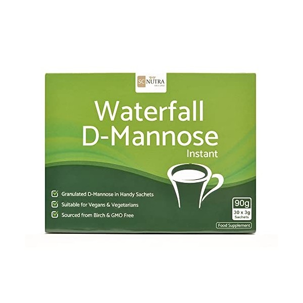 Waterfall D-Mannose Poudre en Sachets Format Valeur | 30 x 3g | D-mannose pur | SC Nutra Sweet Cures 