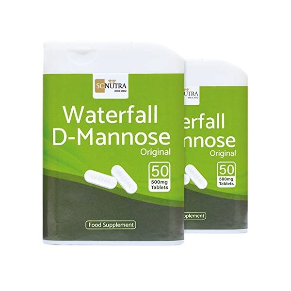 Waterfall D-Mannose comprimés 500mg – D-mannose origine naturelle de bouleau - convient aux végétariens & aux végétaliens – S