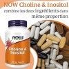 Now Foods, Choline & Inositol, 500 mg, 100 Capsules végétaliennes, Testé en Laboratoire, Vitamine B, Sans Gluten, Sans Soja, 