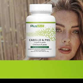 Plusvive - Lot de 180&nbsp;capsules de millet, grande ortie, L-cystéine et vitamines&nbsp;B, pour soin de la peau et des cheveux