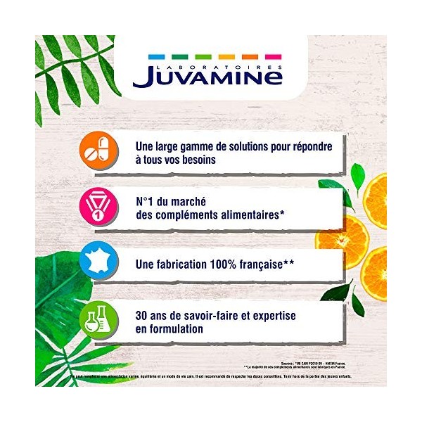 JUVAMINE - Top Forme Immunité - Aide à réduire la fatigue - Soutient limmunité - 30 Comprimés - Fabrication Française