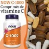 Now Foods, C-1000 avec Églantier, Sustained Release, 1.000 mg, 100 Comprimés végétaliens, Testé en Laboratoire, Vitamine C, S