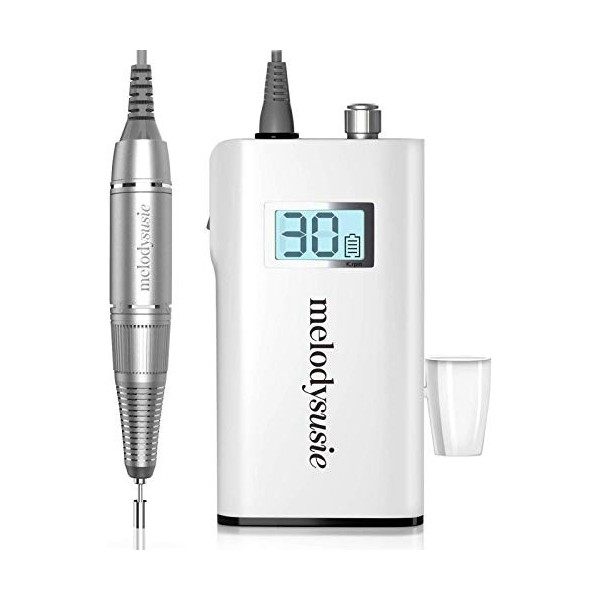 MelodySusie Ponceuse à Ongles Professionnelle 30000 RPM Pour Manucure Pédicure, Puissante, Silencieuse et Sans Vibration. Ave