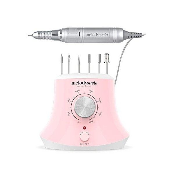 MelodySusie Ponceuse à Ongles Professionnelle 30000 RPM Pour Manucure Pédicure, Puissante, Silencieuse et Sans Vibration. Ave