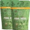 Primal Harvest Poudre Primal Greens 30 doses - Sans lactose - Superfood vert - Complément alimentaire - Sans OGM - Herbe d