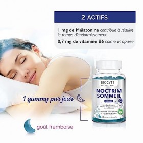 Noctrim Sommeil Gummies - Complément Alimentaire Sommeil et Endormissement - Mélatonine et Vitamine B6 - 60 Gummies - Program