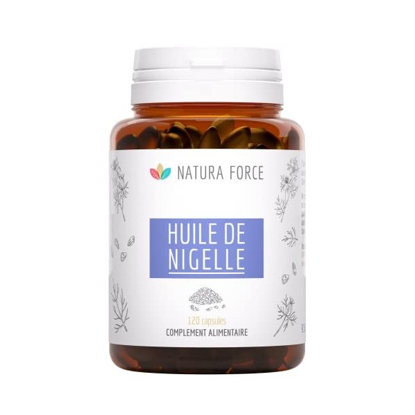 Huile de Nigelle dEgypte en Capsules - 100% Pure Huile de Cumin Noir - Origine Égypte Certifiée - Hautement Titrée en Acides