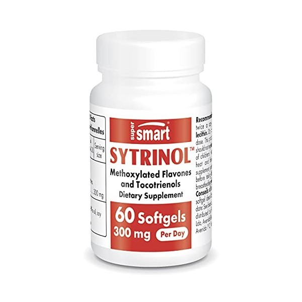 Sytrinol - Aide à Maintenir les Niveaux de Cholestérol - Contribue à la Santé Cardiovasculaire - Bioflavonoïdes Extraits des 