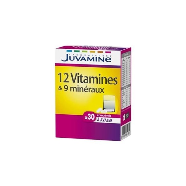 JUVAMINE - Complément Alimentaire 27g - Une nouvelle formule puissante avec 12 vitamines et 9 minéraux essentiels à découvrir