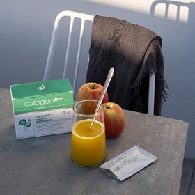 Collagen Vital - Collagen Vital Immunité - Biopeptides de Pur Collagène Marin, Echinacée, Vitamines A, B, C, D, E - Renforcem