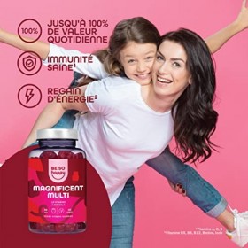 Gummies Multivitaminés | 60 Jours | Pour votre Système Immunitaire, la Fatigue et L’épuisement | Avec des Vitamines&nbsp;A, B6, B1