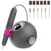 Delanie Ponceuse pour Ongles Professionnel Electrique 35000RPM Portable pour Manucure/Pédicure avec 6 Embouts pour Retirer Ge