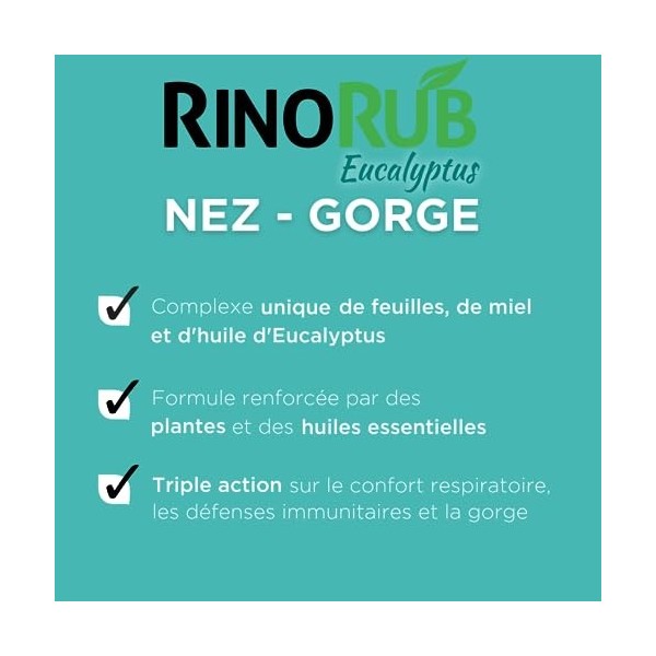 Forté Pharma - RinoRub comprimés Nez-Gorge| Complément alimentaire Gorge et Nez - Maux de gorge, Nez bouché | Huile essentiel