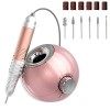 Delanie Ponceuse pour Ongles Professionnel Electrique 35000RPM Portable pour Manucure/Pédicure avec 6 Embouts pour Retirer Ge