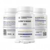 Lot de 3 - Lions Mane Héricium 30% Polysaccharides Complexe avec HydroPerine™ - 120 Gélules 600mg - Turkesterone Europe®