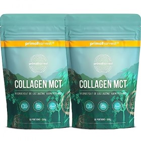Primal Harvest® Collagen MCT 60 portions – Complexe de collagène bioactif hydrolysé – Alimentation durable en herbe – Poudr