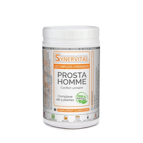 Prosta Homme - 480 gélules dosées à 300mg - Complexe de plantes pour la Prostate, les troubles urinaires - Sabal - Courge - E