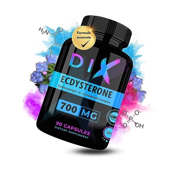 Beta-Ecdysterone 98% Pure | Absorption Optimal | 700MG | Qualité supérieure | 20-Hydroxy-Ecdystérone 20HE |GMP & HACCP|