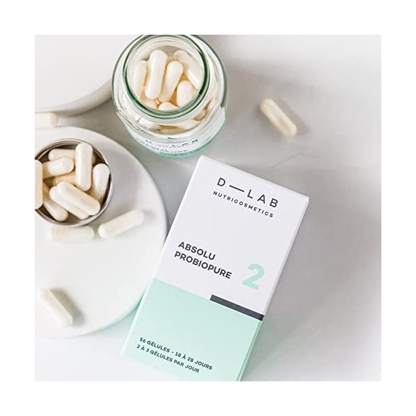 Absolu Probiopure Équilibre de la flore intestinale D-LAB Nutricosmetics 56 Capsules