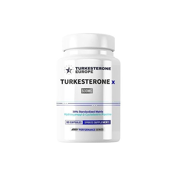 Turkesterone X 30% Complexe avec HydroPerine™ - 60 Gélules 600mg - Turkesterone Europe®