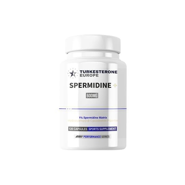 Spermidine+ 1% de Spermidine Complexe avec HydroPerine™ - 120 Gélules 600mg - Turkesterone Europe®