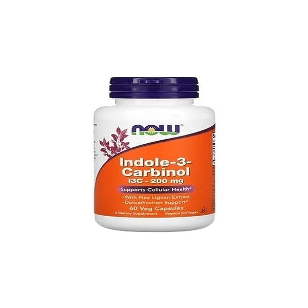 Now Foods Indole 3-Carbinol I3C 200 mg 60 gélules végétaliennes