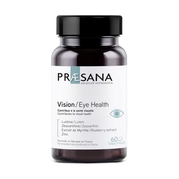 Praesana - Vision - Santé Visuelle - Complément Alimentaire - 2 Comprimés/jour - Programme 30 jours - Fabrication & Formulati