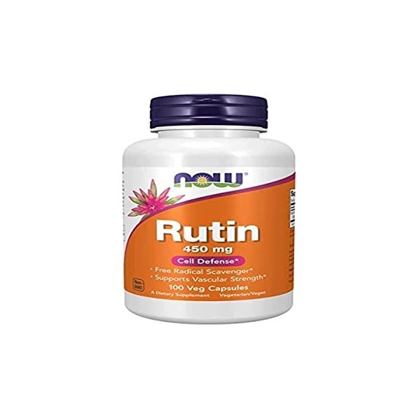 Now Foods, rutine, 450 mg, 100 capsules végétaliennes, bioflavonoïde