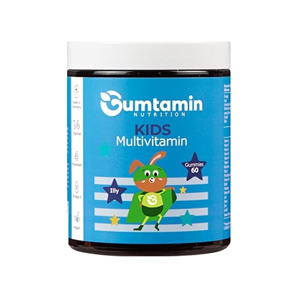 Gumtamin Gummies multivitaminés pour enfants - Alternative hautement dosée aux comprimés et capsules - 18 vitamines et minéra