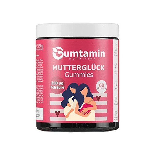 Bonbons de bonheur de maman Gumtamin - 18 nutriments pour la conception, la grossesse et lallaitement - Alternative hautemen