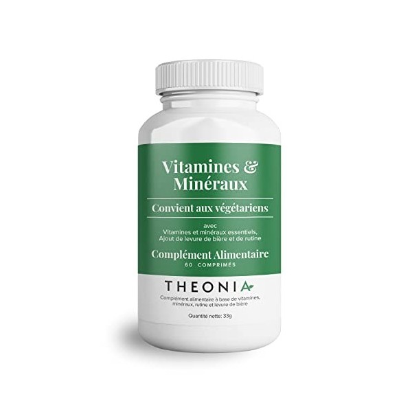 Multivitamine avec 13 ingrédients essentiels de Theonia - Renforce système immunitaire, prévient les carences en vitamines et