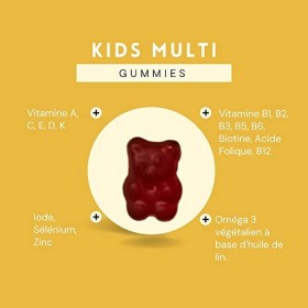 Gumtamin Gummies multivitaminés pour enfants - Alternative hautement dosée aux comprimés et capsules - 18 vitamines et minéra