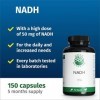 NADH 50 mg - 150 gélules de fabrication allemande - 100% Végétalien - Green Naturals