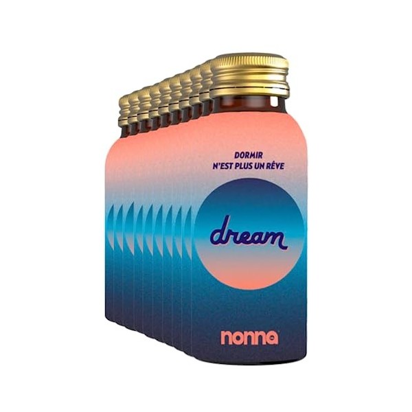 NONNA LAB - Dream - Lot de 10 x 10 ml - Dormez Vite & Mieux - Compléments Alimentaires Action 5 En 1 - Endormissement, Récupé